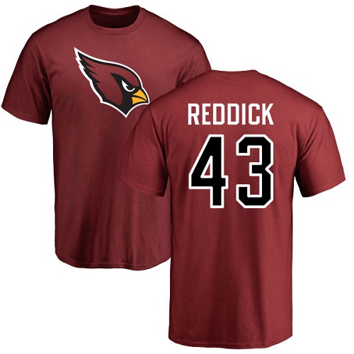 Arizona Cardinals Men Maroon Haason Reddick Name And Number Logo NFL Football #43 T Shirt